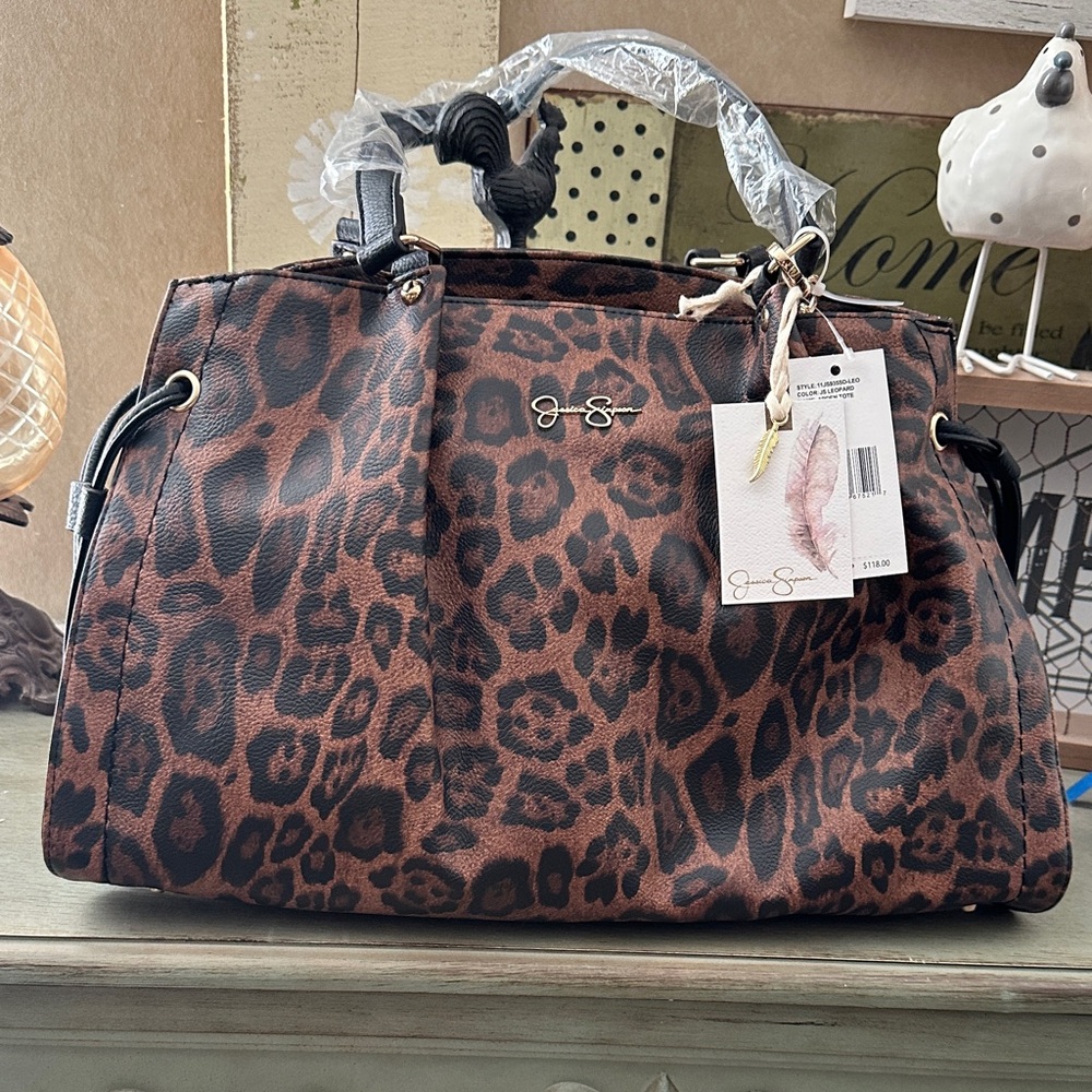 Jessica Simpson Leopard Print Shoulder Bag